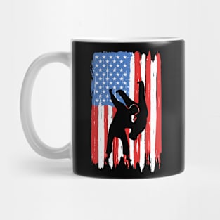 American Flag Judo Graphic Mug